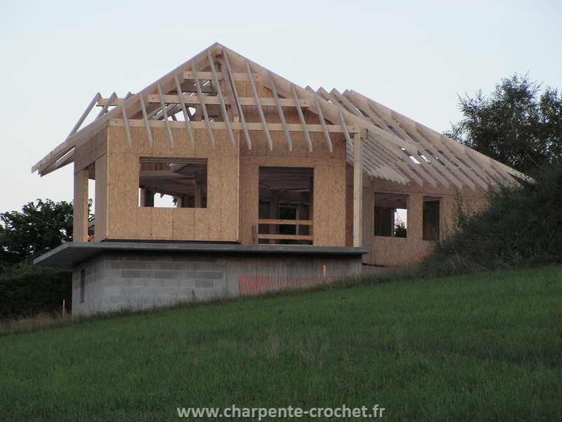 Maison ossature bois par Crochet Charpente, Haute-Savoie